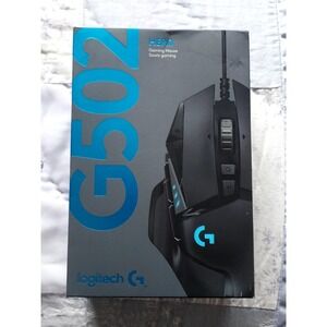 NIB Logitech G502 Hero Wired Gaming Mouse High Performance, Black with Blue